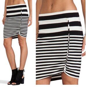 Free People Lots O Knots Mini Bandage Skirt Black And White Stripe Skirt M EUC